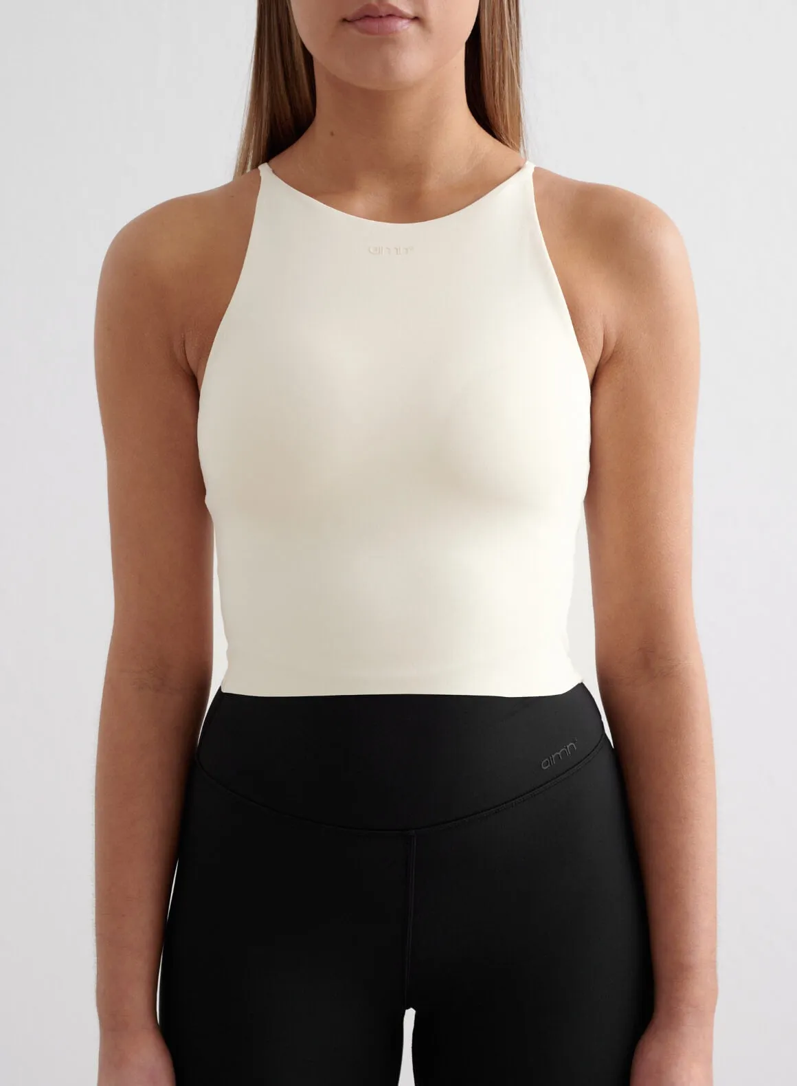 Almond White Sense Halter Bralette