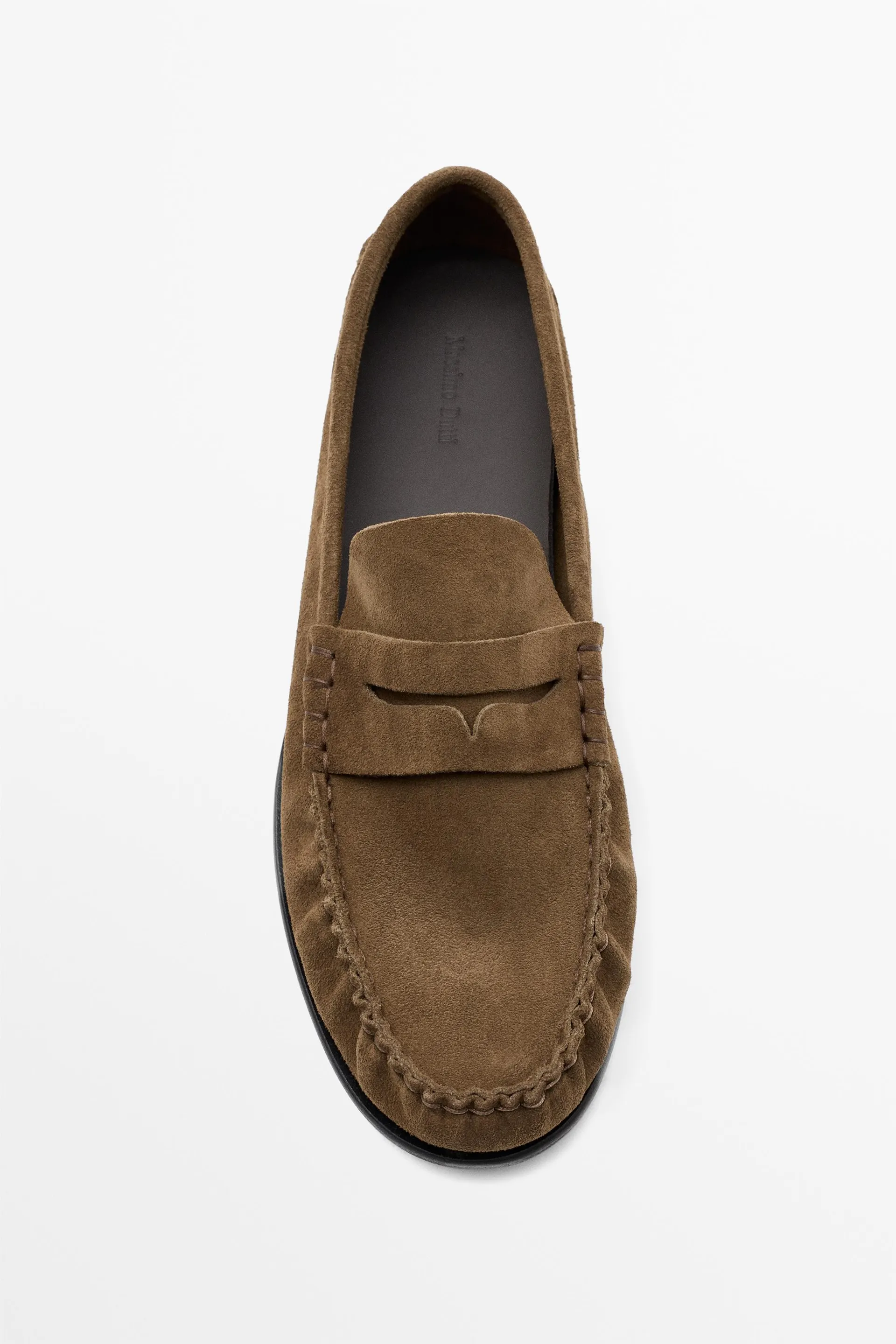 Zachte leren loafer met wreefband