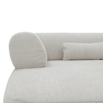 Hoeksalon DOMENICO Longchair Links - Cream