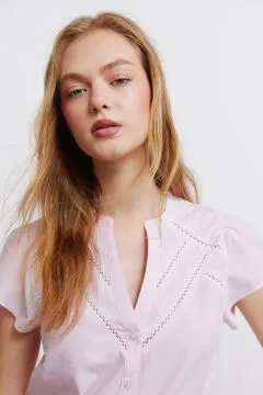 Blusa algodón lace