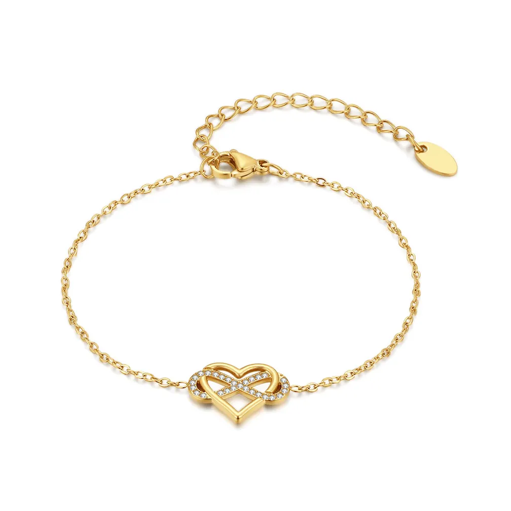 Armband in edelstaal, hartje