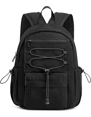 G4Free 10L Small Backpack for Women Men Lightweight Mini Travel Backpacks Hiking Casual Daypack, Black