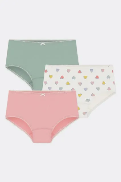 Kids 3-pack slips harten - Petit Bateau