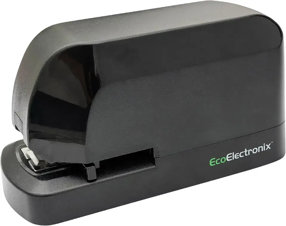 EcoElectronix Heavy Duty Automatic Electric Stapler - Industrial Desktop Office, 45 Sheet High Capacity, Quiet Operation, Jam-Free, Easy Reload - AC Adapter