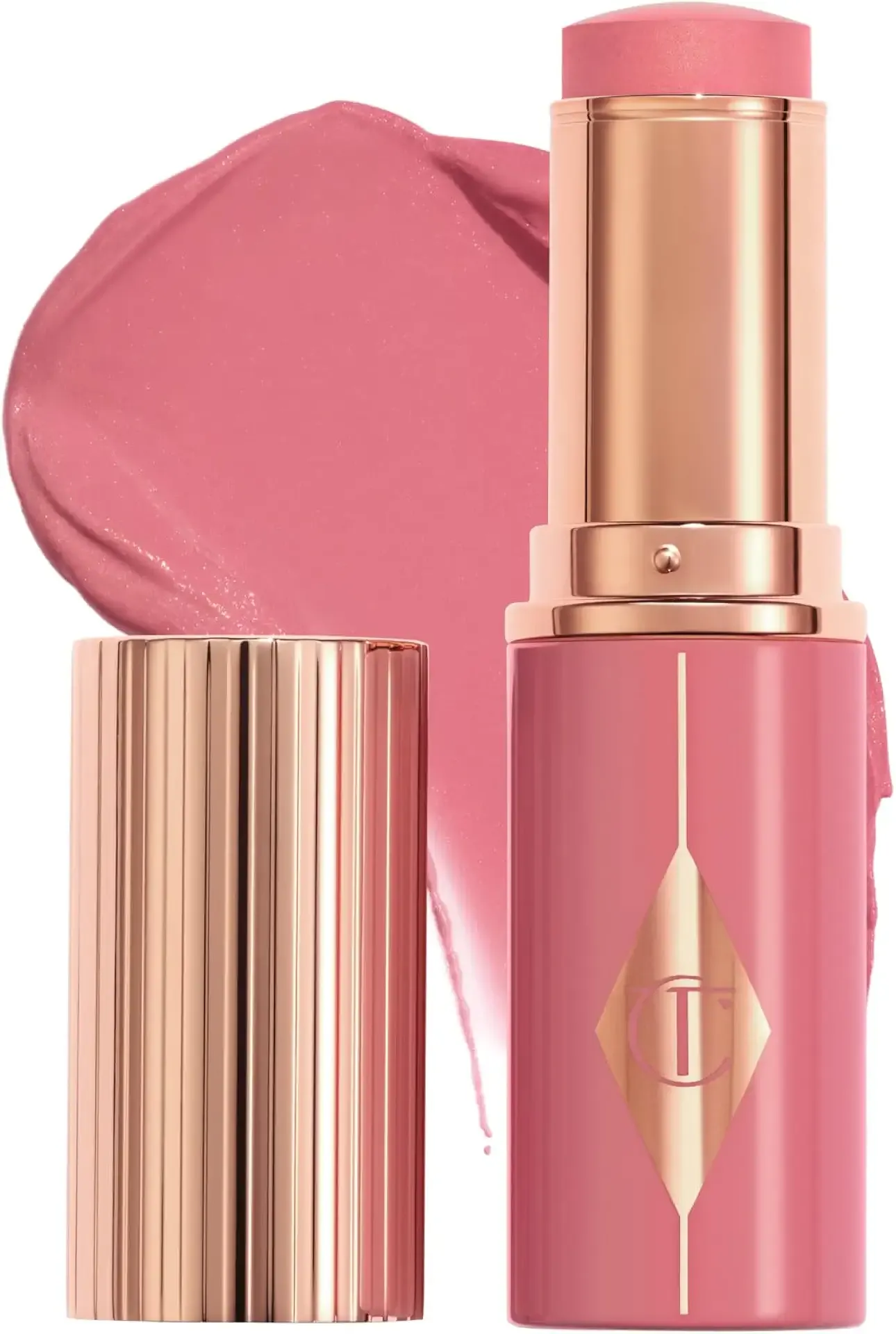 Charlotte Tilbury Unreal Healthy Glow Blush Stick - Buildable Cream Makeup with a Skincare-Infused Formula - Easy to Use, Blendable & Leaves Skin with a Luminous Sheen