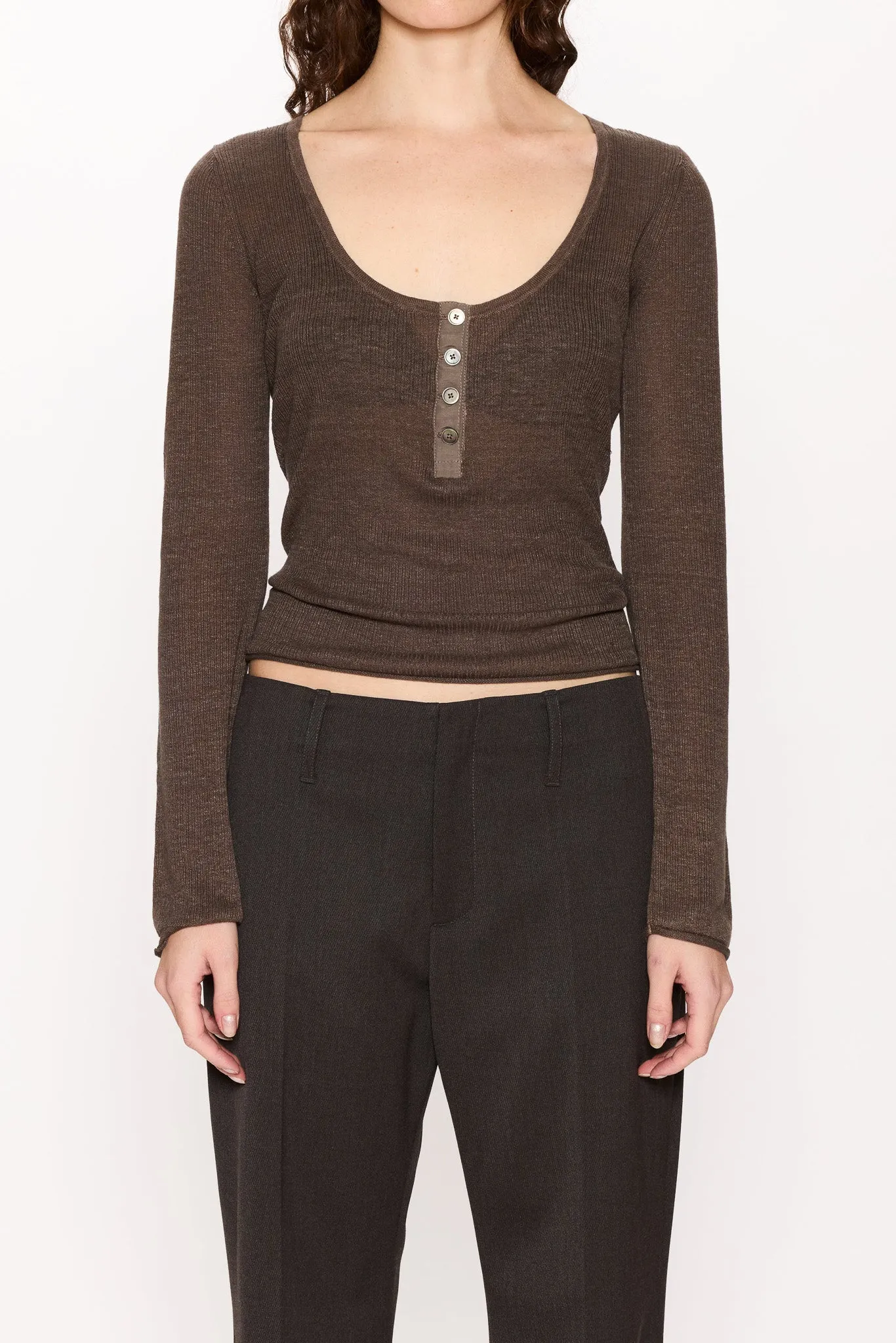 Slim Scoop Neck Top
