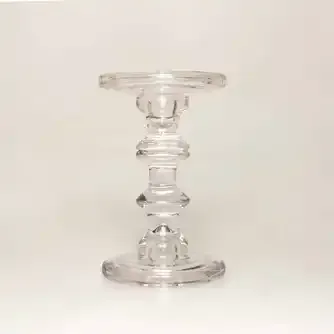 Boston Living Glass Taper Candle Holder 11x18cm Clear Pillar