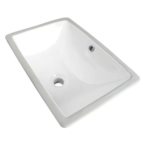18 in. L x 13 in. W Undermount Rectangular Bathroom Sink with Overflow in White