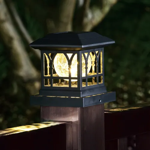 Patriot Lighting® Solar Integrated LED Stonehouse Post Cap Light