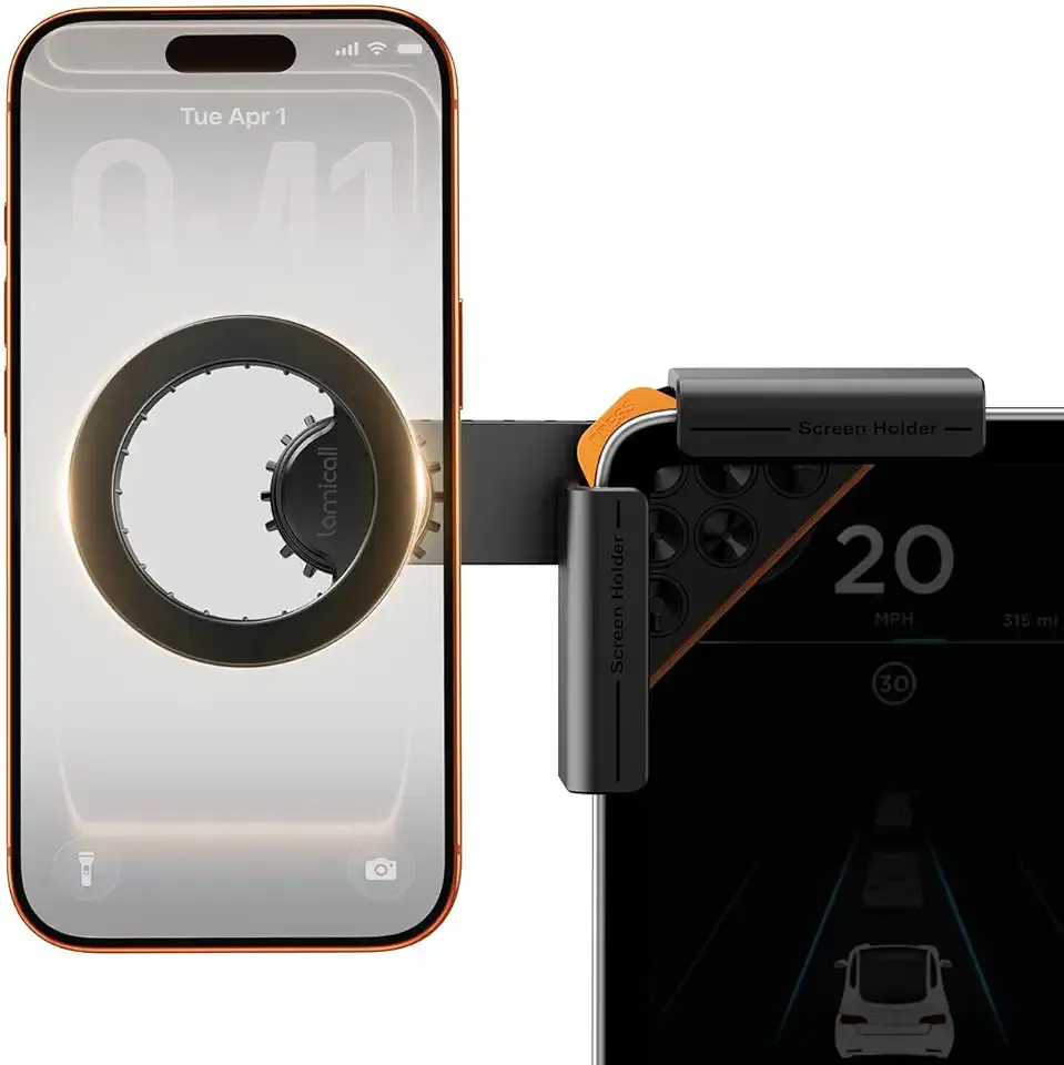 Lamicall Tesla Phone Mount - [Strongest N55 Magnet] for Magsafe Car Mount, Ultra Stable Magnetic Phone Holder for Tesla Model 3 Model Y Juniper Compatible with iPhone 17 16 15 14 13 Pro Max All Phone