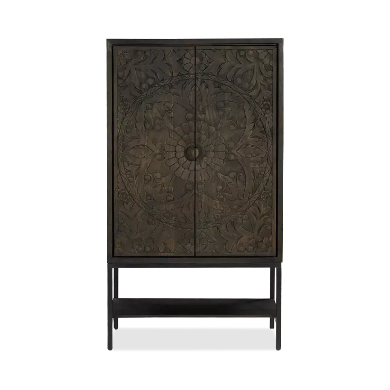 Opbergkast Belleville - 90 cm - 2 deuren - Mangohout Cacao Bruin