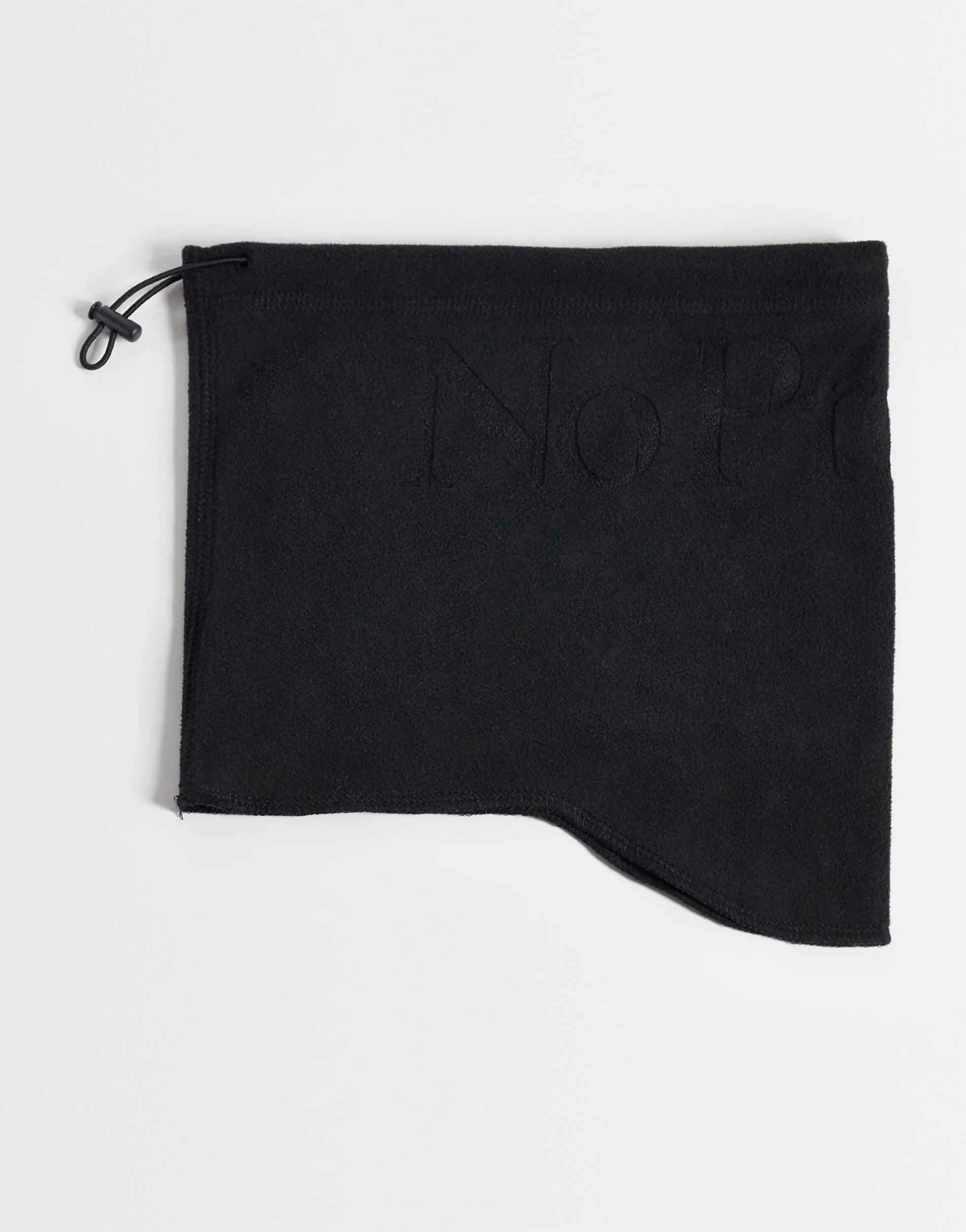 No Problemo logo neck warmer in black