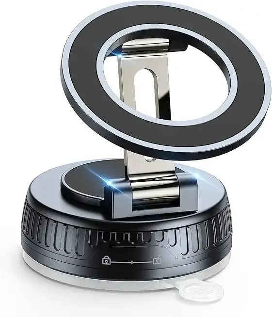 Vacuum & Magnetic Car Phone Holder for MagSafe 【Upgraded 120+ LBS】 360° Adjustable Cell Phone Holders for Your Car, Car Phone Mount Accessories for iPhone 17 Pro Max 16 15 14 13 12 Air Plus