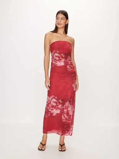 Daphne Mesh Midi Dress