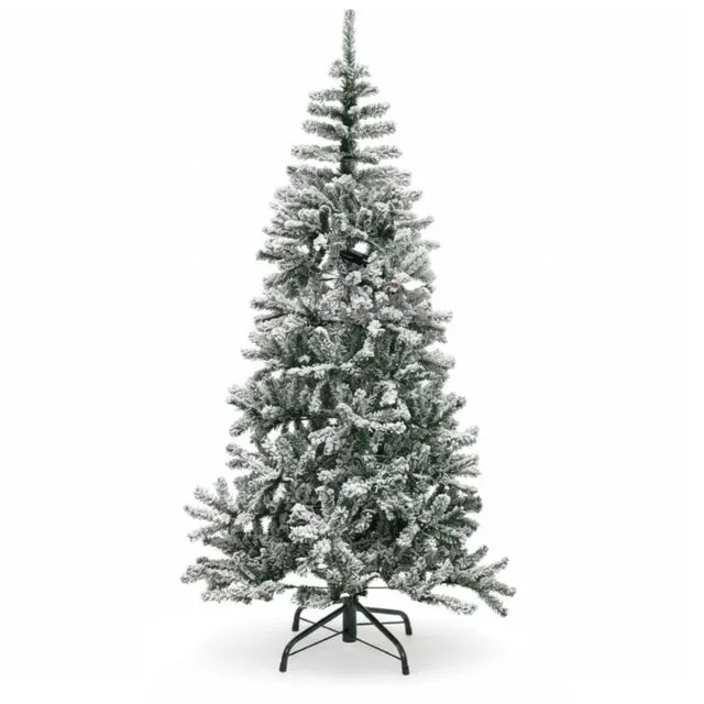 Árbol de Navidad Nevado Artificial con Nieve Blanco 180cm