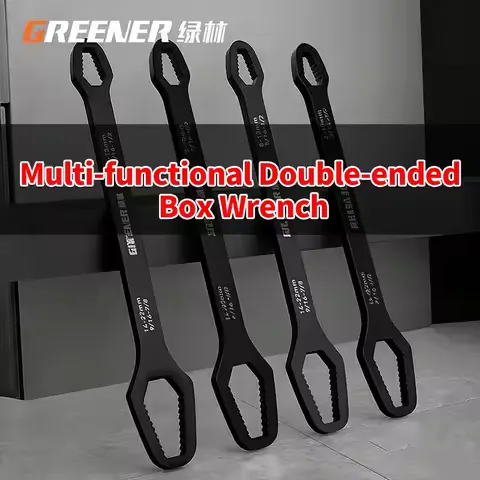 GREENERY 8-22mm Universal Double Head Torx Wrench Self Tightening Adjustable Glasses Spanner Hand Tools for Car Repair