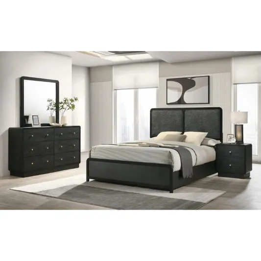 Camila Queen Bedroom Set (4-Piece) by Coaster - Black