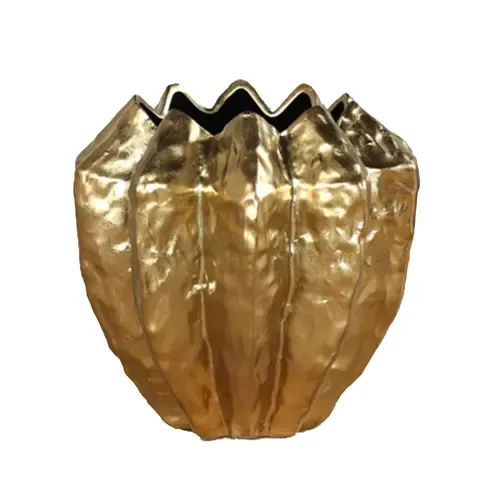Deko-Vase - gold - Keramik