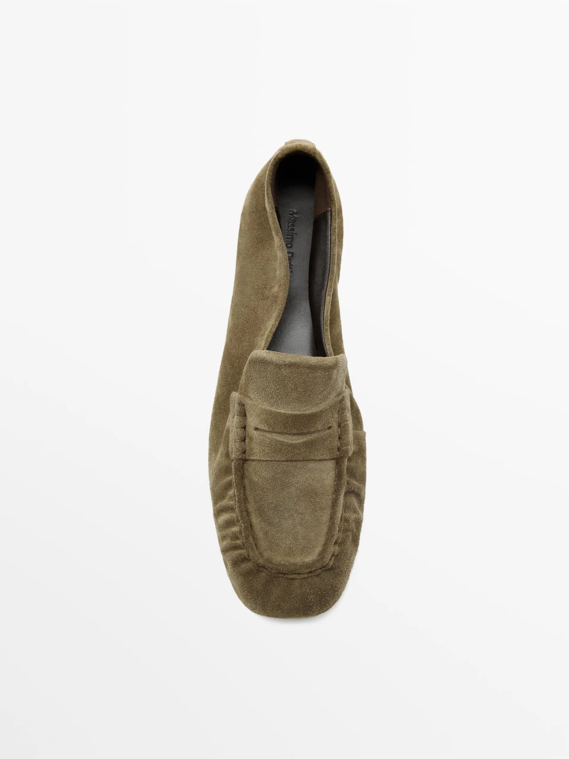 Zachte splitsuède loafers