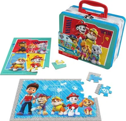 PAT'PATROUILLE - PUZZLE 48 PIECES AVEC GRANDE VALISETTE METAL