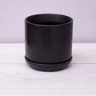 Boston Living Ella Ceramic Planter Pot Black 11cm