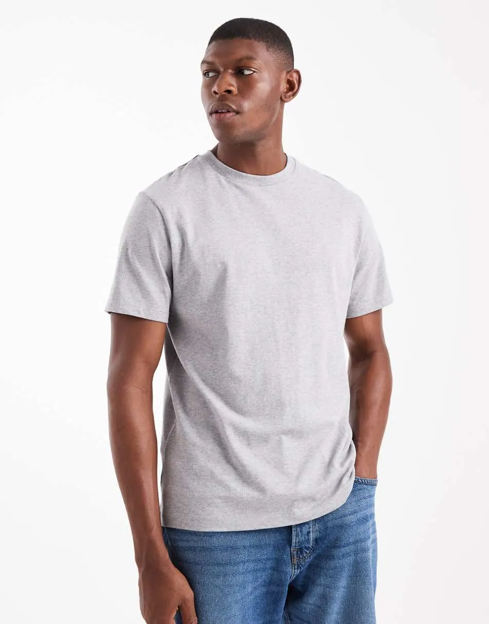 ASOS DESIGN Essentials crew neck t-shirt in grey marl