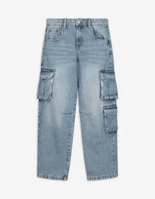 Pantaloni cargo - Taglio ampio - blu