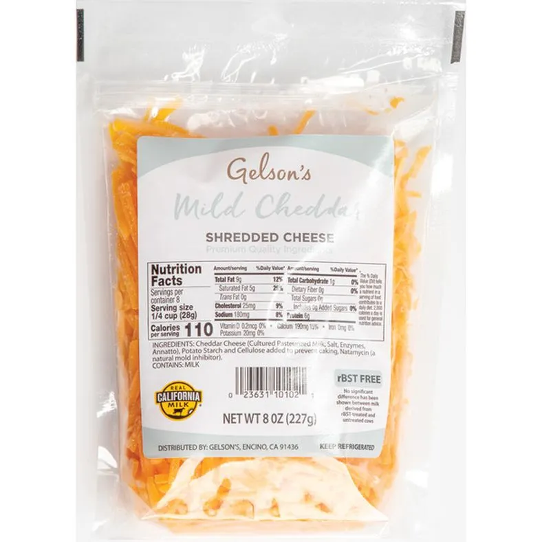 Gelson's Mild Cheddar Cheese Shreds