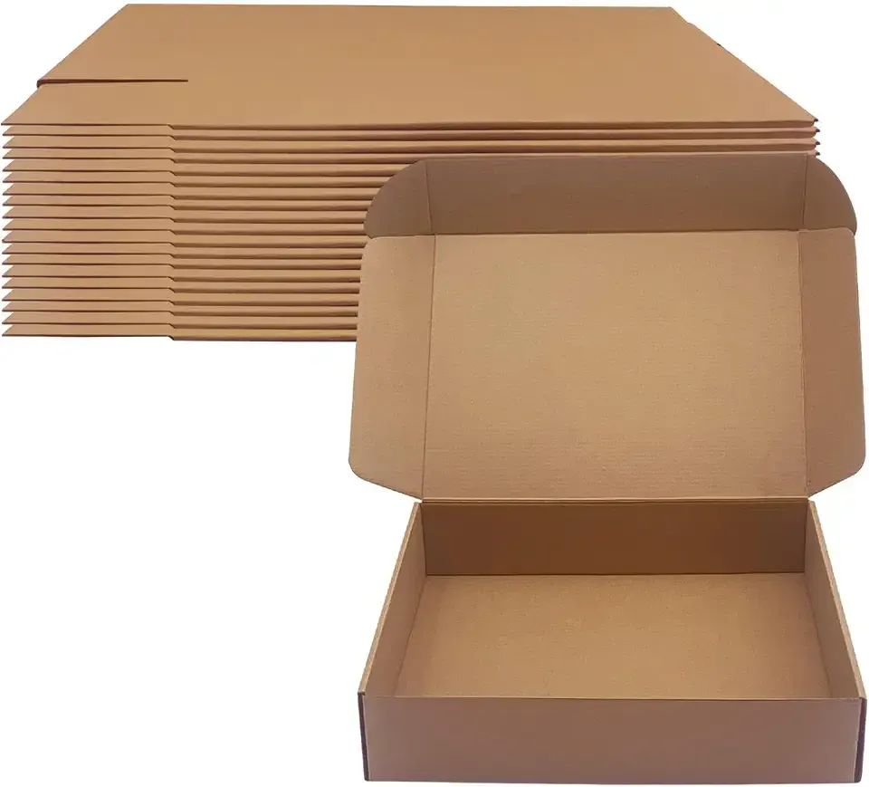 14x10x3 inch Shipping Boxes Pack of 20, Brown Corrugated Cardboard Mailers | Tuck Top, Easy Assembly, Shape Well, DIY Cardboard, Kraft Recyclable Mailer Box for Small Business Packaging and Gift Giving