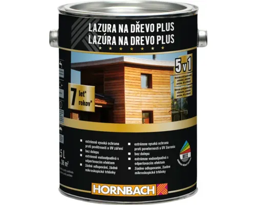 Lazura na dřevo Hornbach Plus 2,5 l borovice