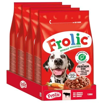 Frolic bœuf, carottes, céréales pour chien