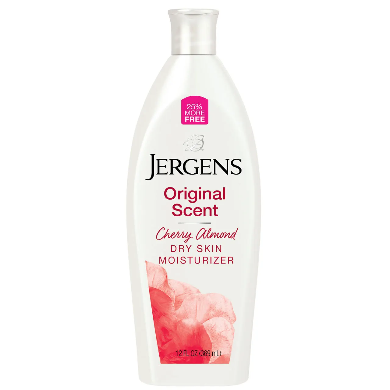 Jergens Original Scent With Cherry Almond Essence Dry Skin Lotion, Moisturizer, 12.5 Oz