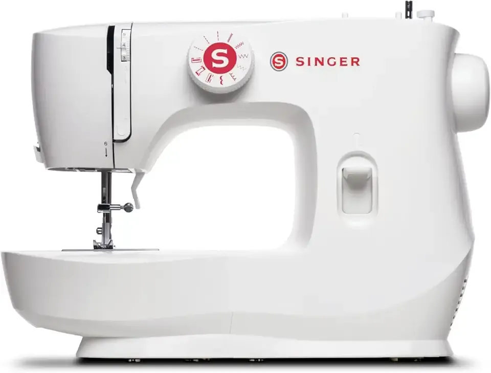 SINGER® MX60 Lightweight & Portable Sewing Machine with Accessory Kit & Foot Pedal | 6 Built-In Stitches Deliver 57 Stitch Applications | LED Light & 4-Step Buttonhole | Great for Crafts & Mending