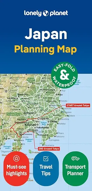 Lonely Planet Japan Planning Map: Durable, Waterproof, Easy-Fold Travel Map with Attractions, Itineraries & Transport Guide | Handy Slipcase for Japan Adventures