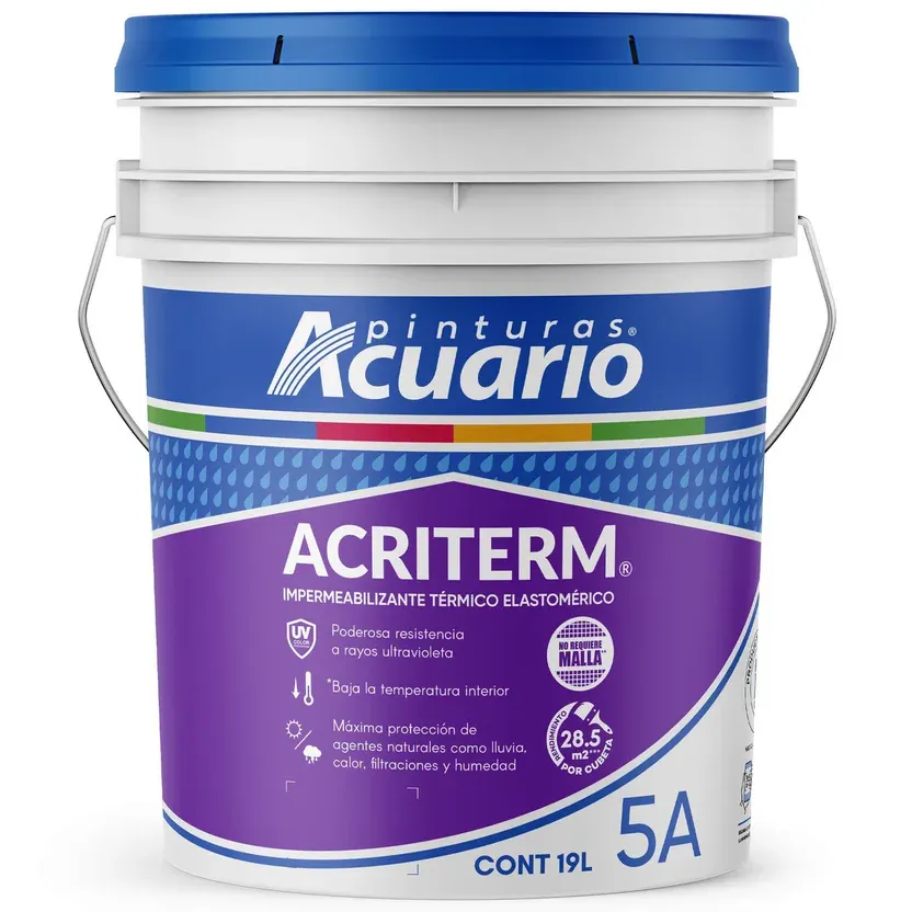 Impermeabilizante Acuario Acriterm Blanco 5 Años 19 L