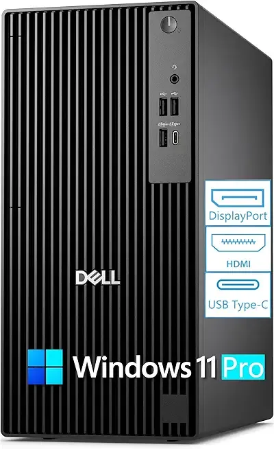 Dell 2026 Pro Tower PC QCT1250 Desktop Computers PC for Home and Business, 14th Gen Intel Processor, Copilot AI, 16GB DDR5 RAM, 1TB PCIe SSD, DisplayPort, HDMI, Support Dual Monitor, Windows 11 Pro