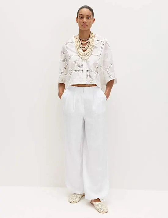 Pure Linen Balloon Trousers