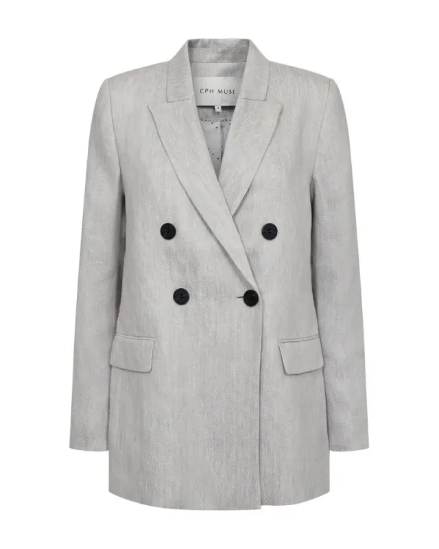 Natalie Blazer Light Grey Melange