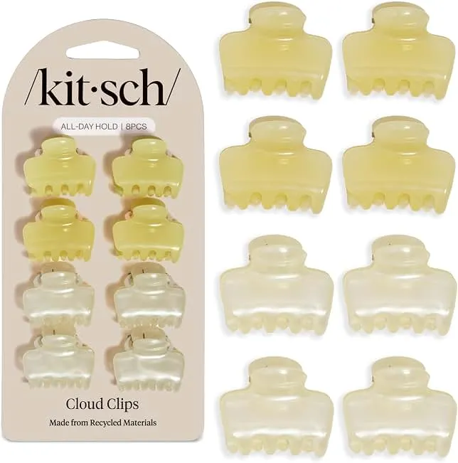 Kitsch Small Hair Clips - Secure Hold For Styling & Makeup | Glossy Recycled Plastic Hair Accessories For Women | Cute Hair Clips For Daily…