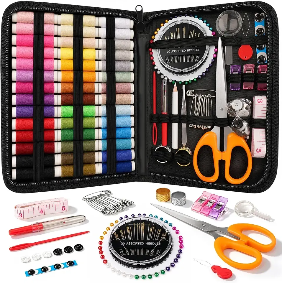 Coquimbo Sewing Kit Travel for Adults Beginner, 160 Pieces Sewing Supplies