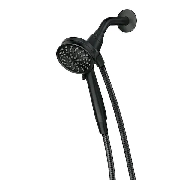 MOEN Attract with Magnetix 6-Spray Single Wall Mount 3.75 in. Handheld Adjustable Shower Head 1.75 GPM in Matte Black