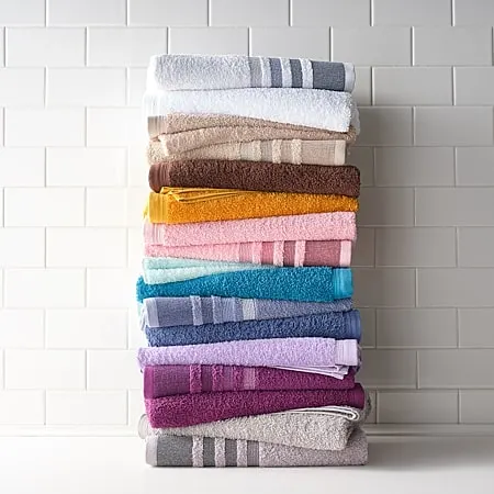 Home Expressions Solid & Stripe Bath Towel