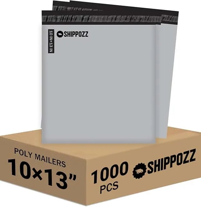 Shippozz 10x13 Poly Mailers 1000 Pack, Durable Waterproof Polymailers for Shipping Clothes, Self Seal Mailing Bags for Small Business Packaging Supplies,…
