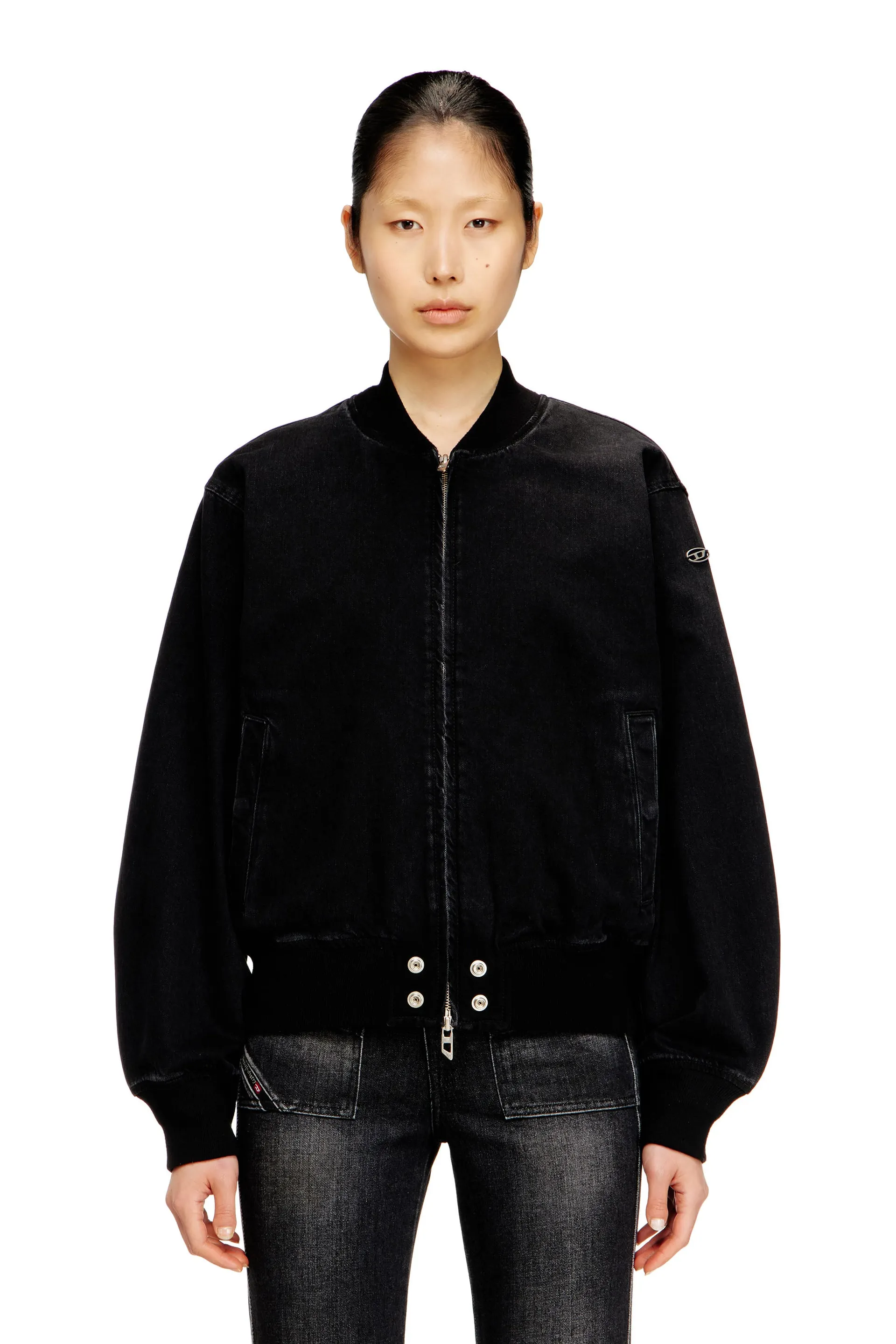 Bomber jacket in denim