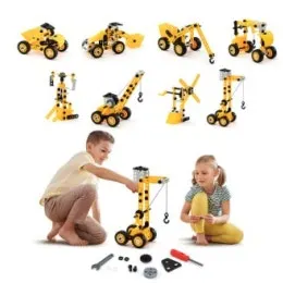 Kids 8-in-1 Construction Vehicle Building Set