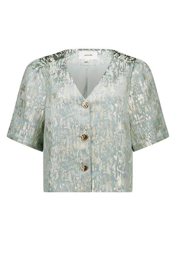 Mint/goudkleurig jasje met glans