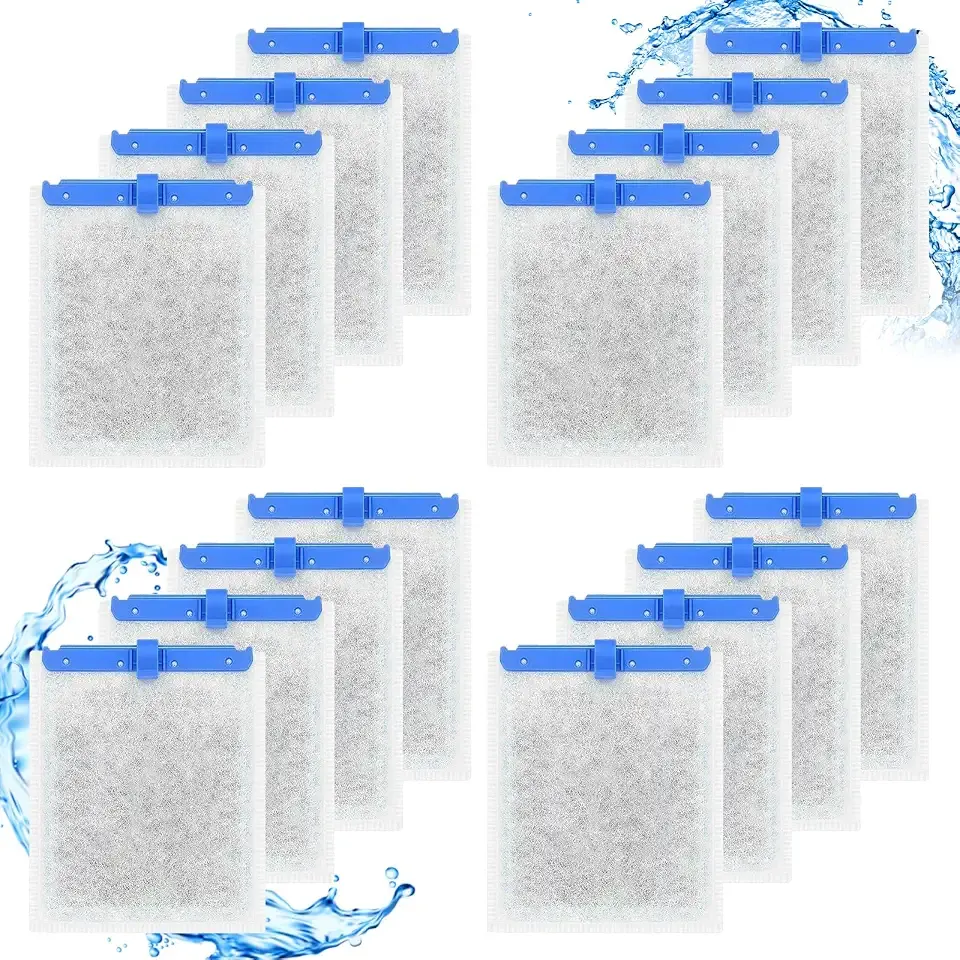 16 Large Filter Cartridges Compatible with Tetra Whisper Bio-Bag Filter Cartridges Large, for Whisper 20i 40i, IQ20/30/45/60,PF20/30/40/60 and Repto Filter, for Large Aquarium Filter Cartridge