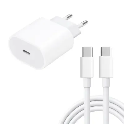 USB-C Ladegerät 20W mit 1m iPhone USB-C Ladekabel – Schnellladegerät für iPhone 15 bis 17 Pro Max, Air, iPad & AirPods
