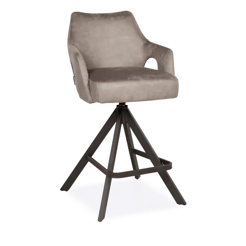 Barstoel Charlie - draaibaar - microleder Oxx Clay - pocketvering