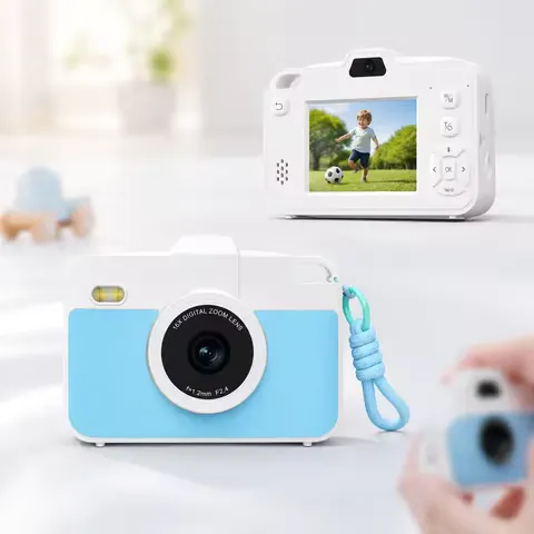 Dual Lens Kids Digital Camera Photography 48MP Portable Toy for Boys Girls Photo & Video Recording Educational Toy Kids Gift